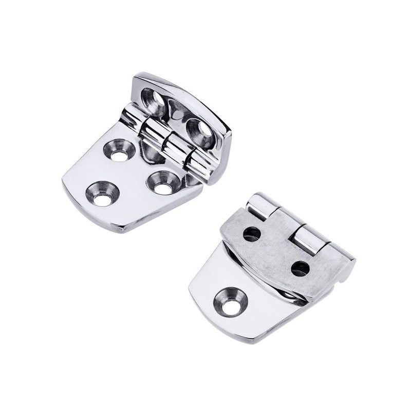 Mxeol Boat Shortside Hinges Marine Flush Hatch Compartment Hinge Heavy Duty Stainless Steel W/Fasteners 1-1/2" x 2-1/4" Pair - Image 3